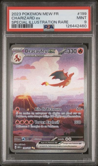 2023 Pokemon FRENCH EV3.5 151 Mew FR Dracaufeu Charizard EX 199-165 PSA 9 MINT