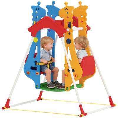 Balan�oire Enfant Double Si�ge Face � Face Acier Multicolore 30kg Girafe