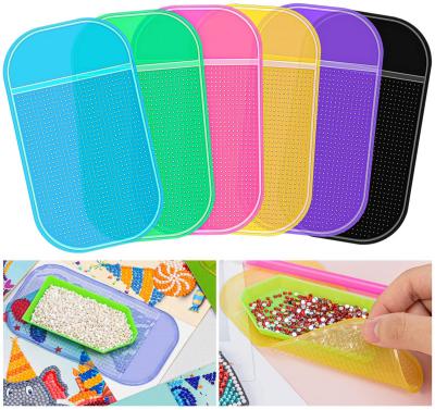 Lot de 6 tapis adh�sifs antid�rapants pour peinture au diamant, 14 x 8,4 cm, ...