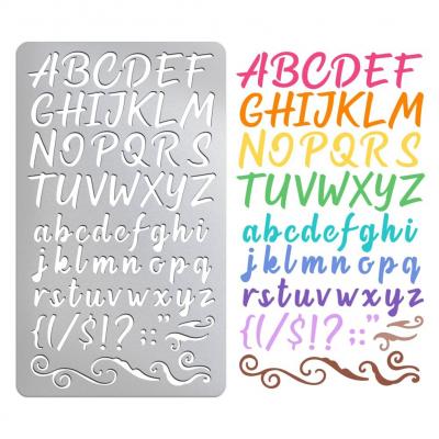 Pochoir M�tal Acier Inoxydable pour Lettrage Alphabet et Chiffres, Mod�les de...