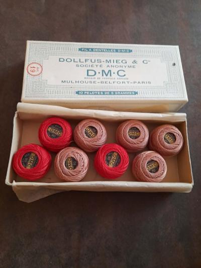 Dollfus   Mieg & Cie   Lot 8 Pelotes de 5 Grs   Fils � Dentelles