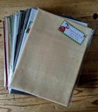 Lot De 20 Toiles De Broderie En Lin 12 Fils 50 x 70 cm