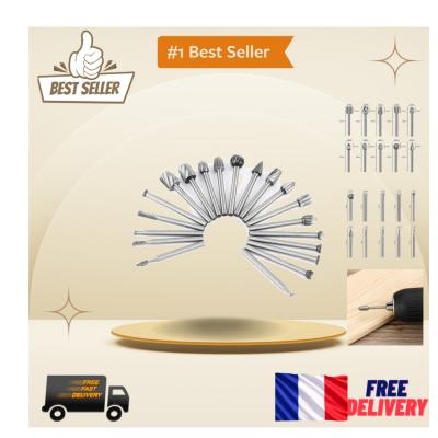 Fraises Rotatives 20Pcs en Acier Rapide   Pr�cision et Polyvalence assur�es