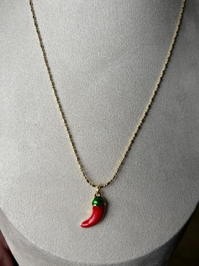 COLLIER FEMME PENDENTIF POIVRON