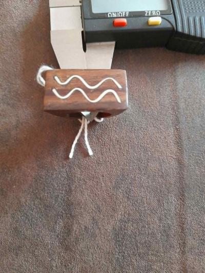 Bague Fantaisie style ethnique   Bague en Bois Vernis , Motif  Vagues Argent�