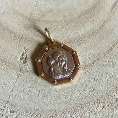 Pendentif signe astrologique Verseau bicolore