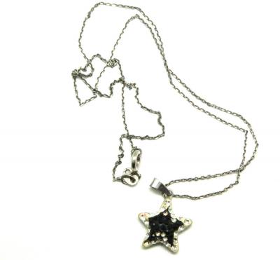 Joli collier avec �toile vintage  avec chaine en argent