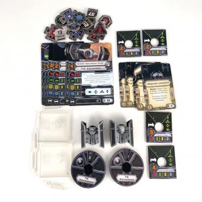x2 jeux TIE Advanced ENG plastique Star Wars Fantasy Flight | P 00SKF