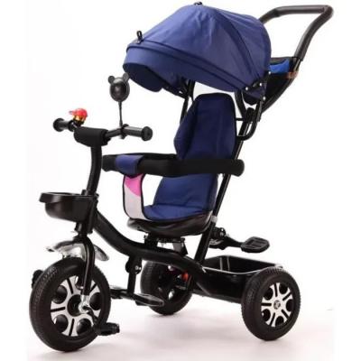 Tricycle Evolutif B�b� Enfant Mixte Poussette 1 � 5 Ans Gris Confort Pro bleu