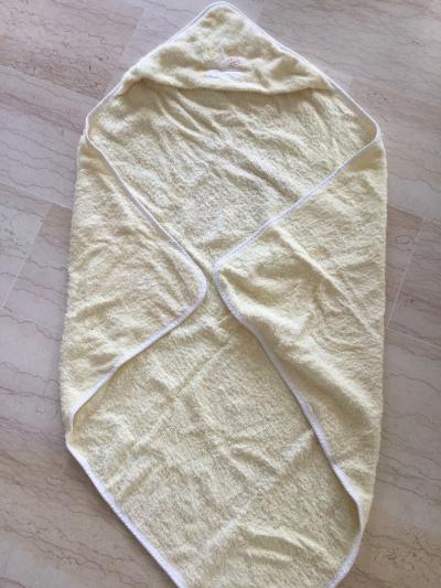 SERVIETTE BAIN B�B� JAUNE AVEC T�TI�RE, NEUVE, ID�E CADEAU