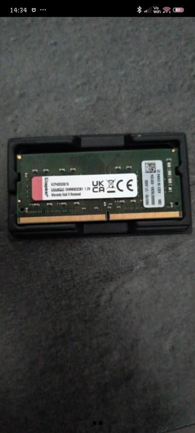 Barrette de m�moire Kingston 16 Go DDR4 2666 MHz pour ordinateur portable.