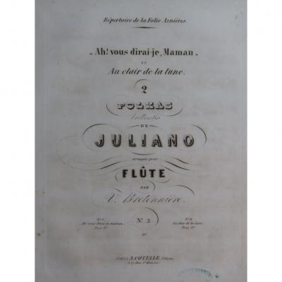 Bretonni�re Victor Au Clair De La Lune Flute Ca1850
