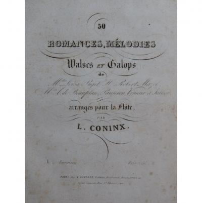 Coninx L. 50 Romances Puget Mazel Panseron 1st Book Flute ca1840
