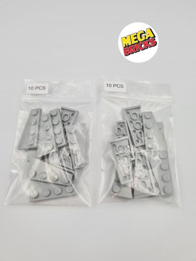 LEGO LOT 10 X RIGHT   10 X LEFT PLATE 2X4 W ANGLE L.B.G REF 41769   41770  NEUF
