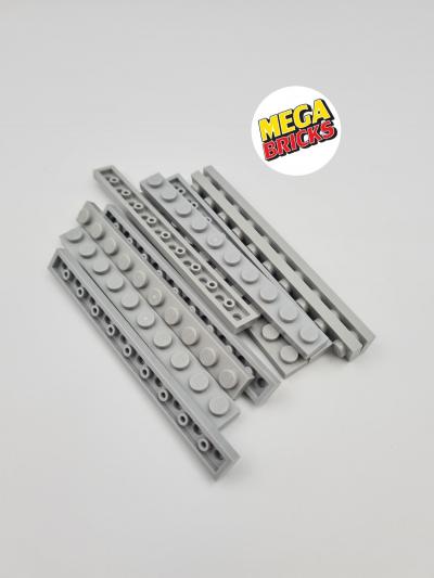 LEGO LOT 10 X PLATE 1X10 L.B.GRAY REF 4477 - 4251149  NEUF