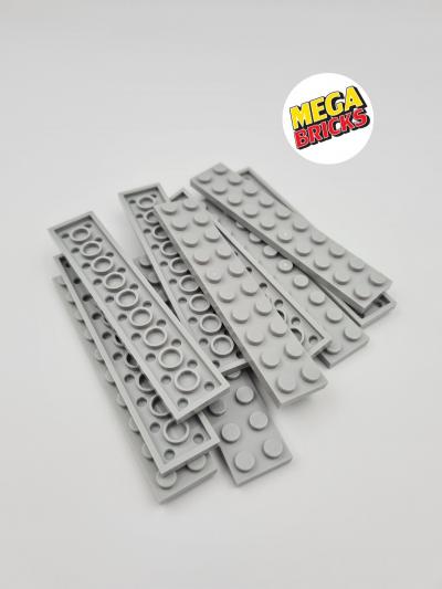 LEGO LOT 10 X PLATE 2X10 L.B.GRAY REF 3832 - 4211462  NEUF