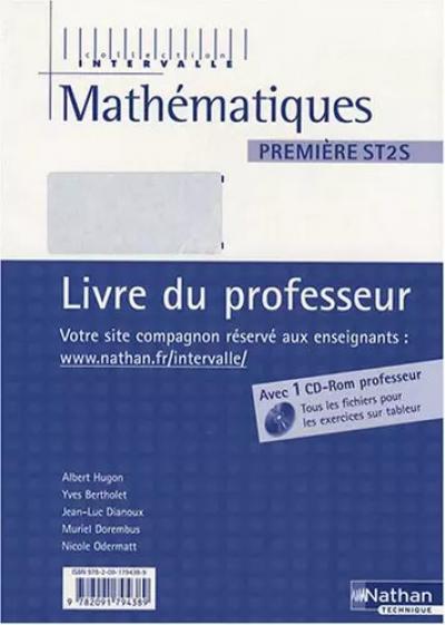 MATHEMATIQUES 1RE ST2S CDROM EXERCICES 2007 PROFESSEUR Livre scolaire, Albert Hu