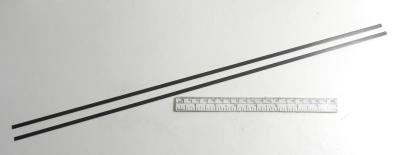 Bande de fibre de carbone 1 x 5 mm   longueur 500 mm   lot de 2