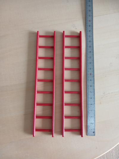 2 Echelles Rouges Large  9 Barreaux  Playmobil
