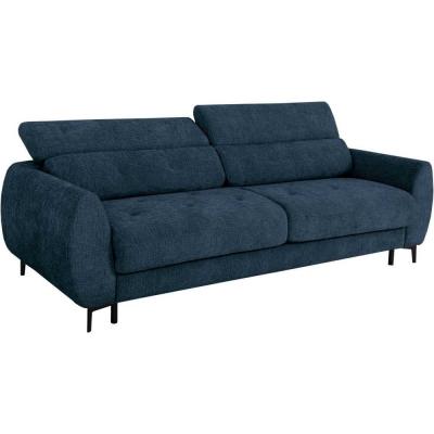 Canap� convertible express   3 places   SAFIA   Tissu gauffr�   Saphir   Matelas