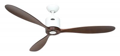 DC Ventilateur de plafond avec T�l�commande Aeroplan Eco Blanc & Noyer 132 cm