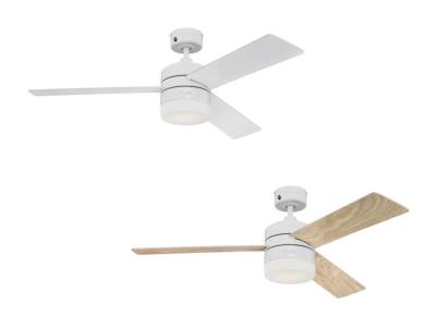 Ventilateur de plafond avec LED et t�l�commande Alta Vista Blanc & Erable 122 cm