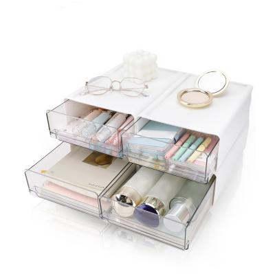 3PCS Organisateur de Bureau Empilable avec Tiroirs, Unit�s de Tiroirs de Stoc...