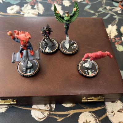 HeroClix Spider Man Villains LE Gold Ring Lot Vulture Hobgoblin 4x