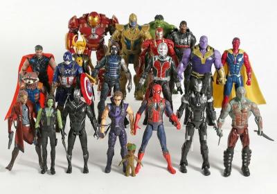 Avengers Figurine Lot Of 21 Pieces Spiderman Iron Hulk Thanos Black Panther 16Cm