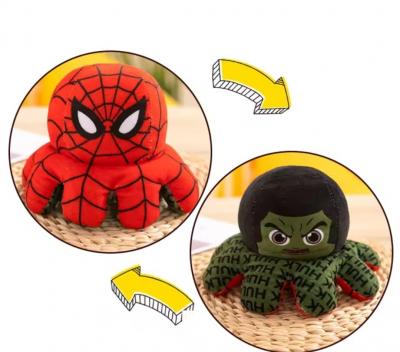 1 Reversible Hulk Plush Toy In Spiderman Doudou Avengers Collection
