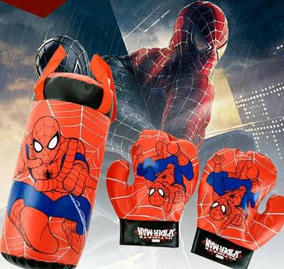 Spiderman Boxing Gloves And Punching Bag Avengers Child Toy Sports Set