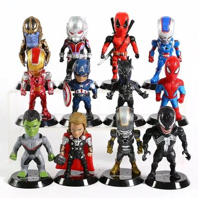 Avengers Figurinen Spiderman Thor Hulk Thanos Black Panther 12 Teile 8 Et 10 Cm