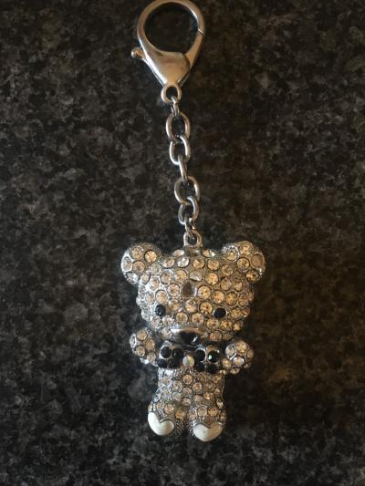 porte clef brillants porte cl� ourson t�te articul�e