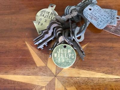 Jeep Willys, porte clef vintage, militaria, 19