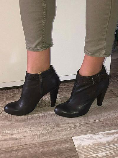 luxueuses bottines en cuir marron fonc� LAMARTHE PARIS pointure 39 1-2 #