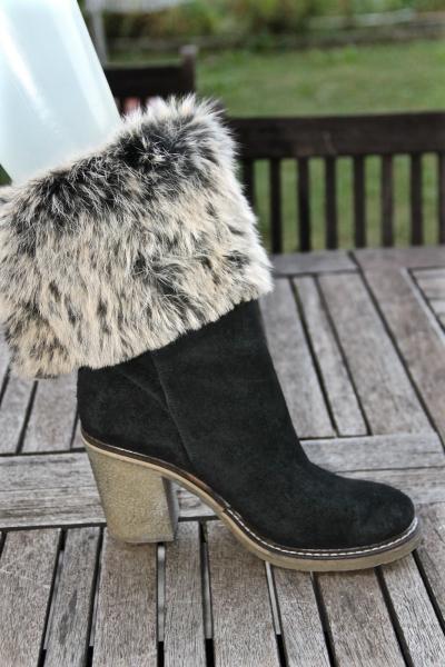 Bottines De Daim Noir Con Forro En MELINE Talle 38 �TAT NEUF