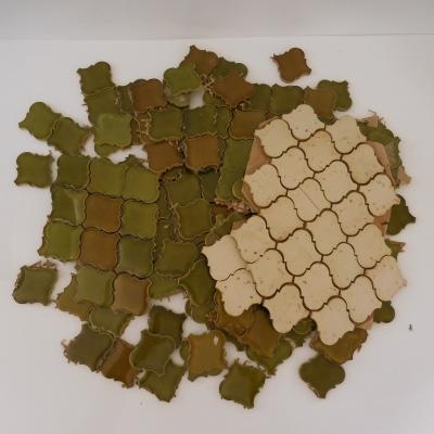 154 Ceramic Mosaic Tile Tiles Green Brown Bronze