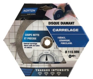 Disque diamant Norton Intensif carrelage 115x22,23 mm