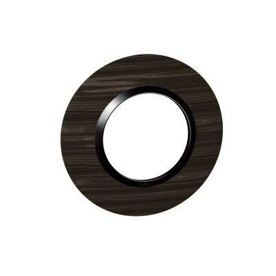 Legrand 600979 Plaque ronde effet bois �b�ne Legrand Dooxie 1 poste