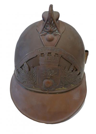 Casque de Sapeurs Pompiers mod�le 1895, Commune de FORGES les EAUX.