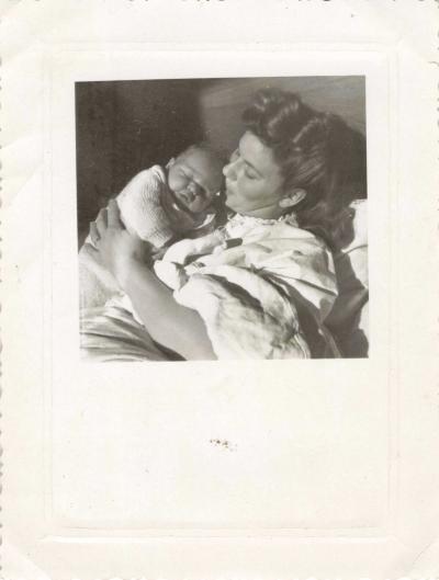 ANCIENNE PHOTOGRAPHIE MAMAN ET SON B�B�
