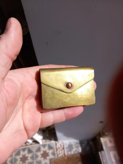Briquet Sacoche Cartable Laiton Cobre Trabajo Trincheras Poilu WW1 Guerra