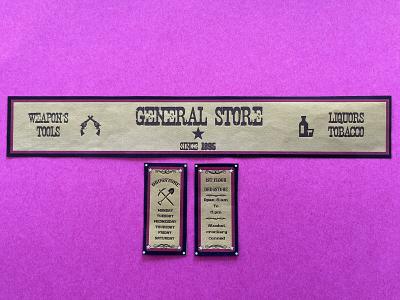 Playmobil Western   General Store   autocollant   Sticker Maison Western