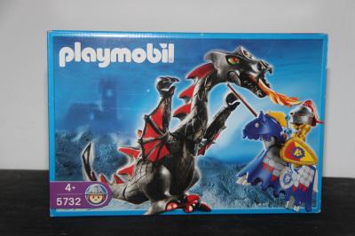 Playmobil.  Dragon noir et rouge 5732  Boite d'origine neuve jamais ouverte