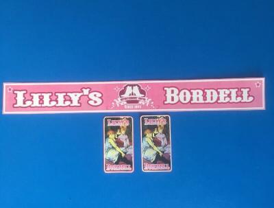 Playmobil Western   Lilly's Bordel  autocollant   Sticker Maison Western