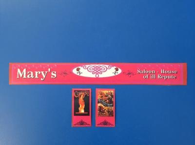 Playmobil Western   Mary's Saloon   autocollant   Sticker Maison Western