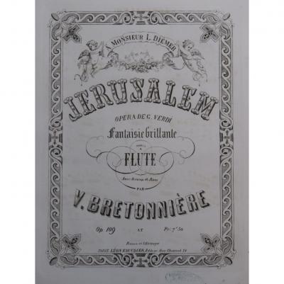 Victor J�rusalem Verdi Fantaisie op 109 pour fl�te piano ca1860