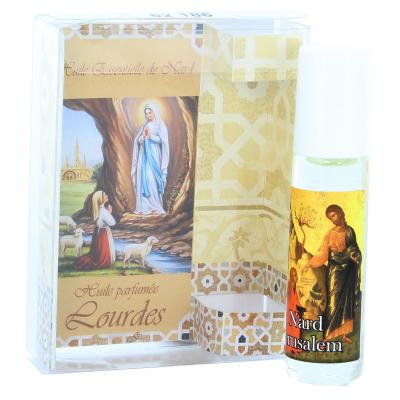 Huile essentielle de Nard de J�rusalem en roll on avec image de Lourdes