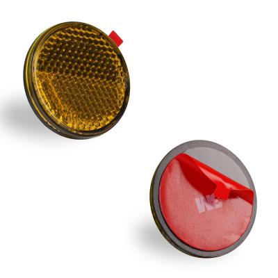 catadioptre moto e4 homologu� Jaune 40mm round Mini paires de r�flecteur moto