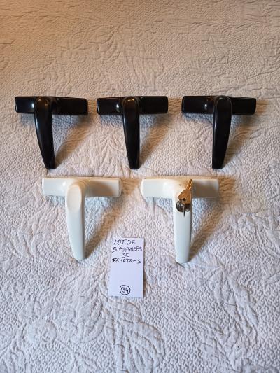 LOT DE5 POIGNEES DE FENETRE ALUMINIUM